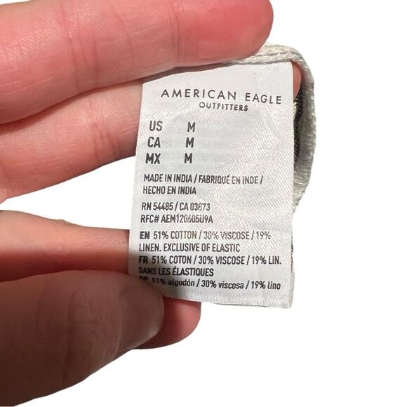 NWT! American eagle linen blend striped romper - Picture 6 of 10